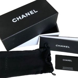 Chanel Sunglasses Box Empty Box Only COA Authenticity Card Booklet, Dust Bag